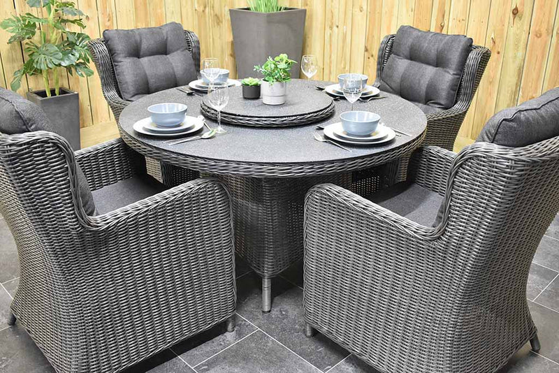 Rio tuinset 4 personen Delano Rock Grey zijaanzicht