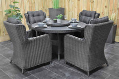 Outnest Rio tuinset 4 personen Delano Rock Grey compleet vooraanzicht