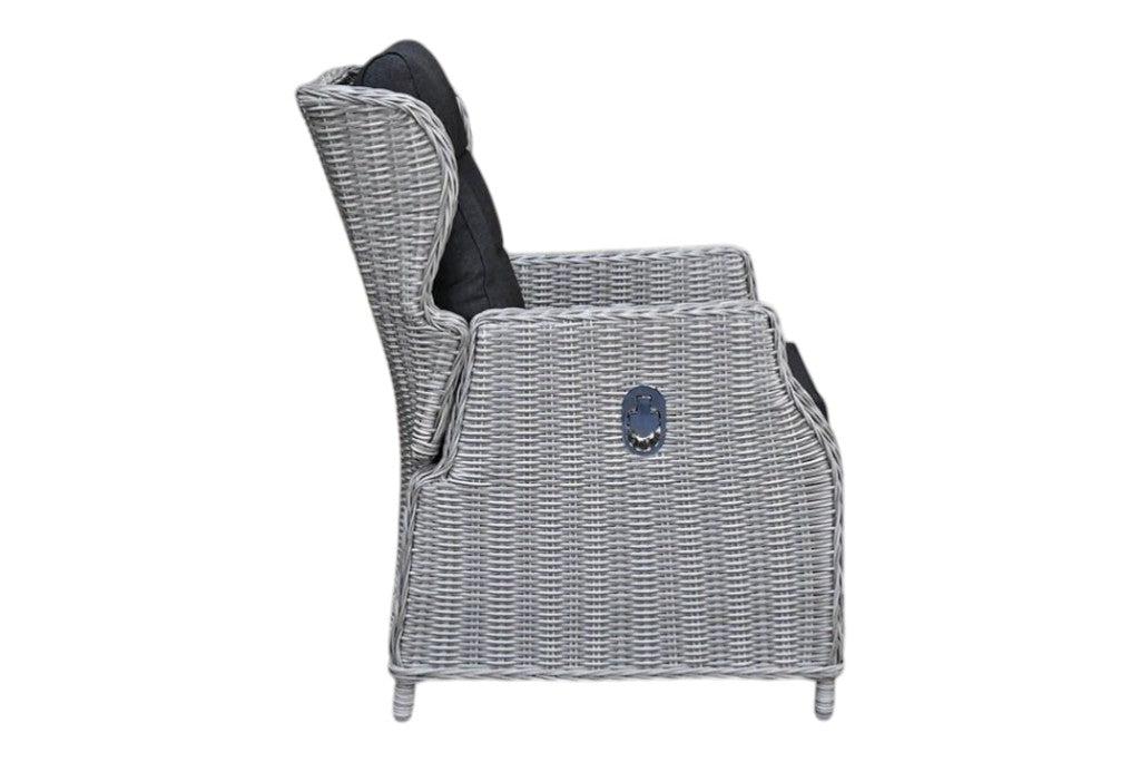 Rio-Barcelona verstelbare Tuinset 6 Personen - Light Kobo Grey / Spray Stone