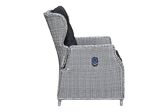 Rio-Barcelona verstelbare Tuinset 6 Personen - Light Kobo Grey / Spray Stone