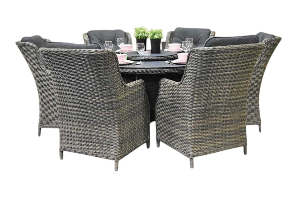 Rio-Darwin Tuinset 6 Personen - Spraystone / Kobo Grey