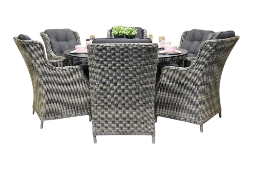 Rio-Darwin Tuinset 6 Personen - Spraystone / Kobo Grey