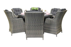 Rio-Darwin Tuinset 6 Personen - Spraystone / Kobo Grey