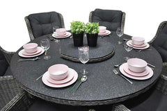 Rio-Darwin Tuinset 6 Personen - Spraystone / Kobo Grey