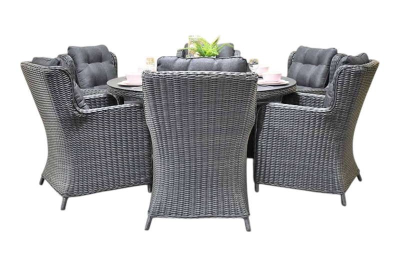 Rio-Delano Tuinset 6 Personen - Spraystone / Rock Grey