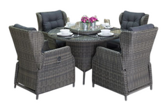 Rio tuinset 4 personen Barcelona Kobo Grey tafel detail