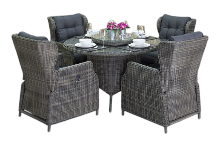 Rio tuinset 4 personen Barcelona Kobo Grey tafel detail