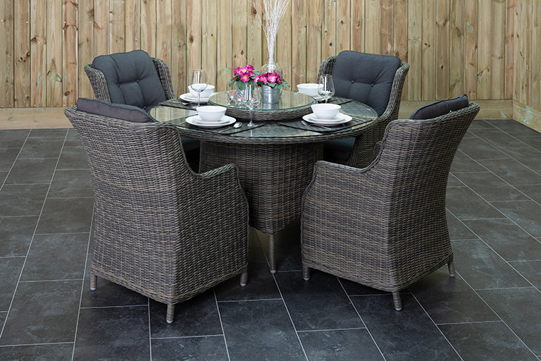 Rio tuinset 4 personen Darwin Kobo Grey tafel detail