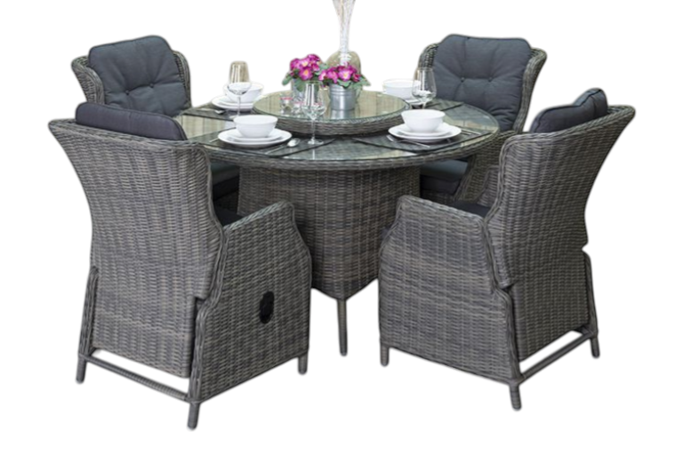 Rio-Darwin verstelbare Tuinset 4 Personen - Kobo Grey