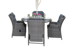 Rio tuinset 4 personen Darwin Kobo Grey zijaanzicht