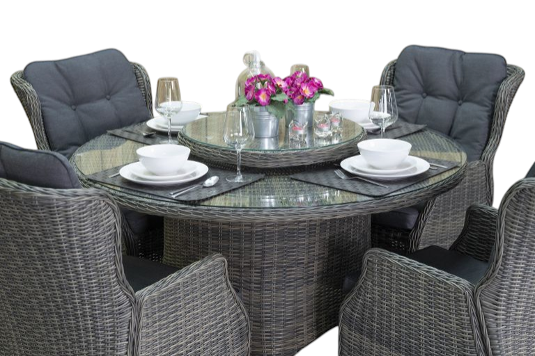 Rio tuinset 4 personen Darwin Kobo Grey kussens detail