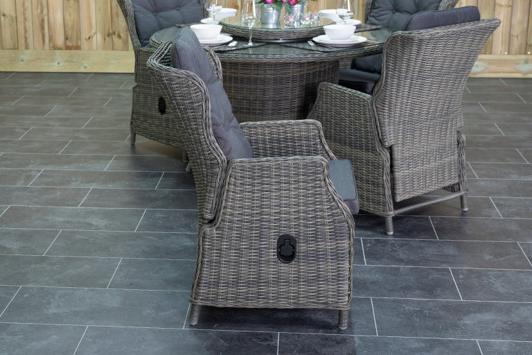 Rio tuinset 4 personen Darwin Kobo Grey bovenaanzicht
