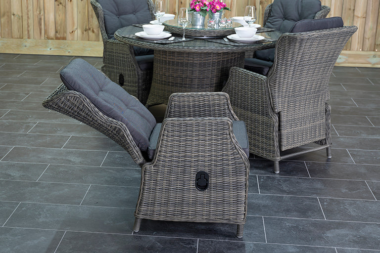 Rio tuinset 4 personen Darwin Kobo Grey stoel detail rugleuning