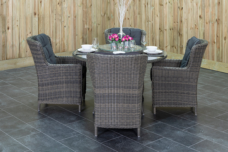 Rio tuinset 4 personen Marina Kobo Grey zijaanzicht