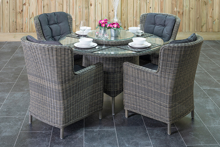 Rio tuinset 4 personen Marina Kobo Grey tafel detail