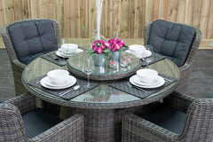 Rio tuinset 4 personen Marina Kobo Grey kussens detail