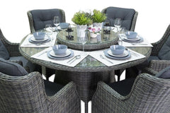 Rio-Darwin Tuinset 6 Personen - Glas / Kobo Grey