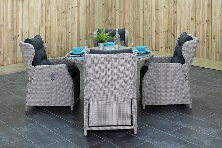 Rio tuinset 4 personen Barcelona Light Kobo Grey zijaanzicht