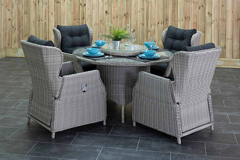 Outnest Rio tuinset 4 personen Barcelona Light Kobo Grey compleet vooraanzicht