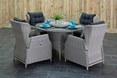 Outnest Rio tuinset 4 personen Barcelona Light Kobo Grey compleet vooraanzicht