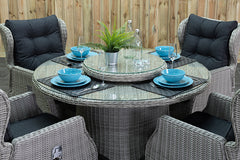 Rio tuinset 4 personen Barcelona Light Kobo Grey kussens detail