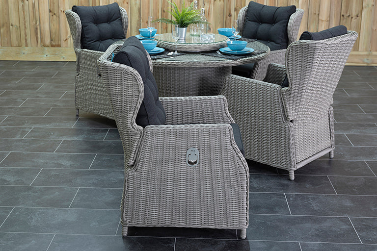Rio tuinset 4 personen Barcelona Light Kobo Grey sfeerbeeld in tuin
