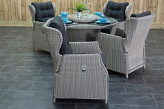 Rio tuinset 4 personen Barcelona Light Kobo Grey sfeerbeeld in tuin