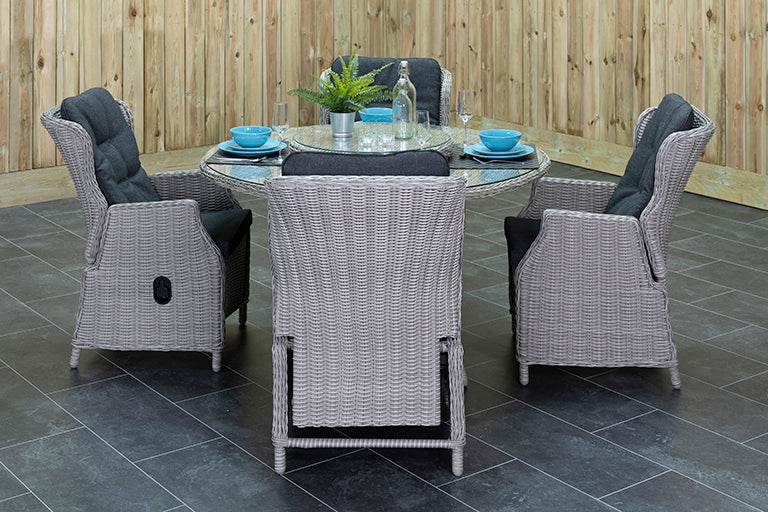 Rio tuinset 4 personen Darwin Light Kobo Grey zijaanzicht