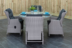 Rio tuinset 4 personen Darwin Light Kobo Grey zijaanzicht