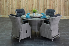 Outnest Rio tuinset 4 personen Darwin Light Kobo Grey compleet vooraanzicht