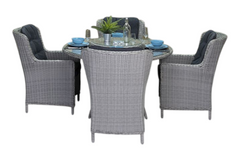 Rio tuinset 4 personen Marina Light Kobo Grey zijaanzicht