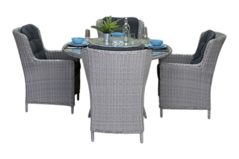 Rio tuinset 4 personen Marina Light Kobo Grey zijaanzicht
