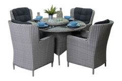 Outnest Rio tuinset 4 personen Marina Light Kobo Grey compleet vooraanzicht