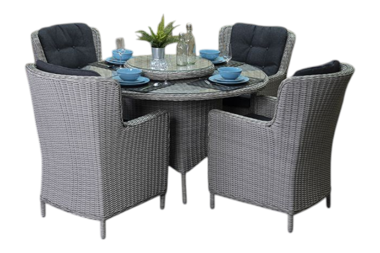Outnest Rio tuinset 4 personen Marina Light Kobo Grey compleet vooraanzicht