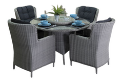 Rio tuinset 4 personen Marina Light Kobo Grey tafel detail