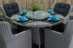 Rio tuinset 4 personen Marina Light Kobo Grey stoel detail