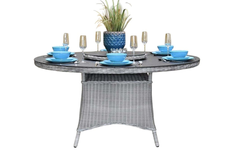 Rio Ronde Tuintafel 150 cm - Spraystone / Light Kobo Grey