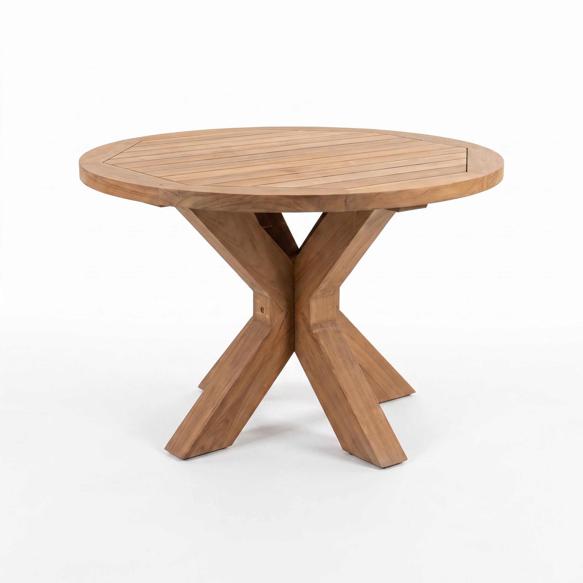 Surakarta Ronde Tuintafel 120 cm in einem stimmungsvollen Garten - Outnest Gartenmöbel