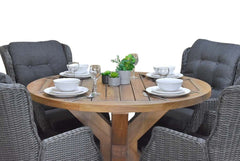Surakarta-Darwin verstelbare Tuinset 4 Personen - Rock Grey