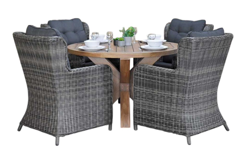 Surakarta-Delano Tuinset 4 Personen - Kobo Grey