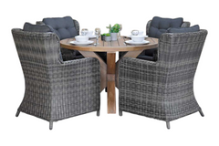 Surakarta-Delano Tuinset 4 Personen - Kobo Grey