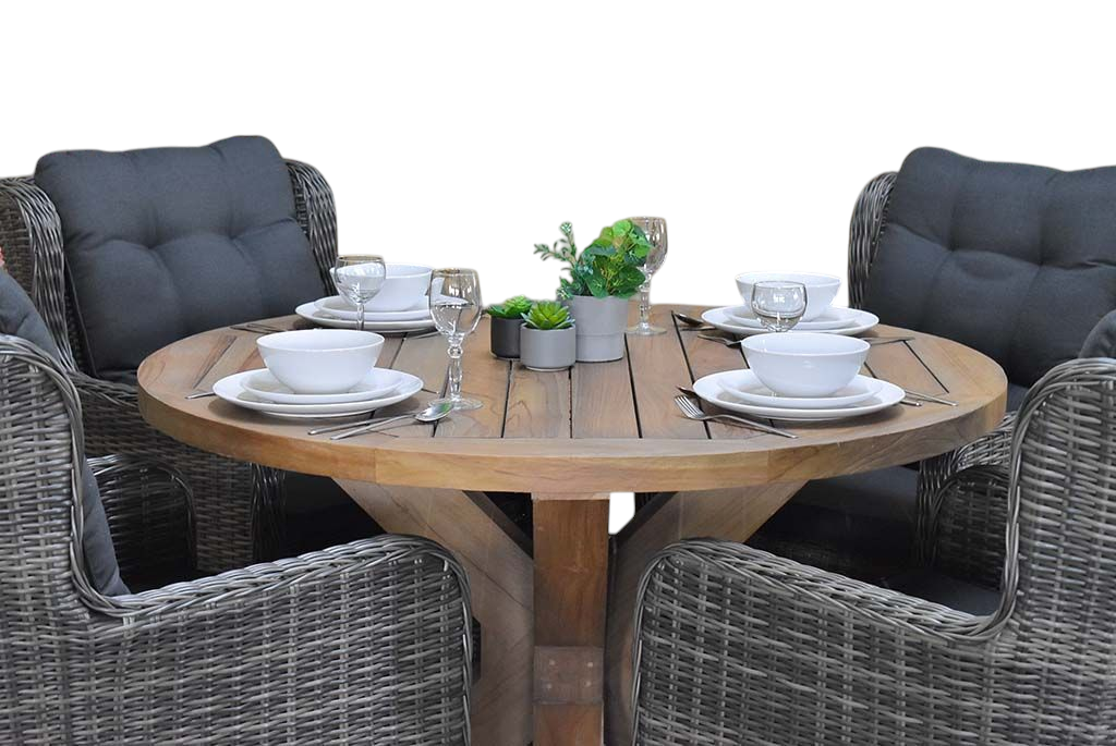 Surakarta-Delano Tuinset 4 Personen - Kobo Grey