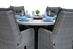 Voula-Marling verstelbare Tuinset 6 Personen