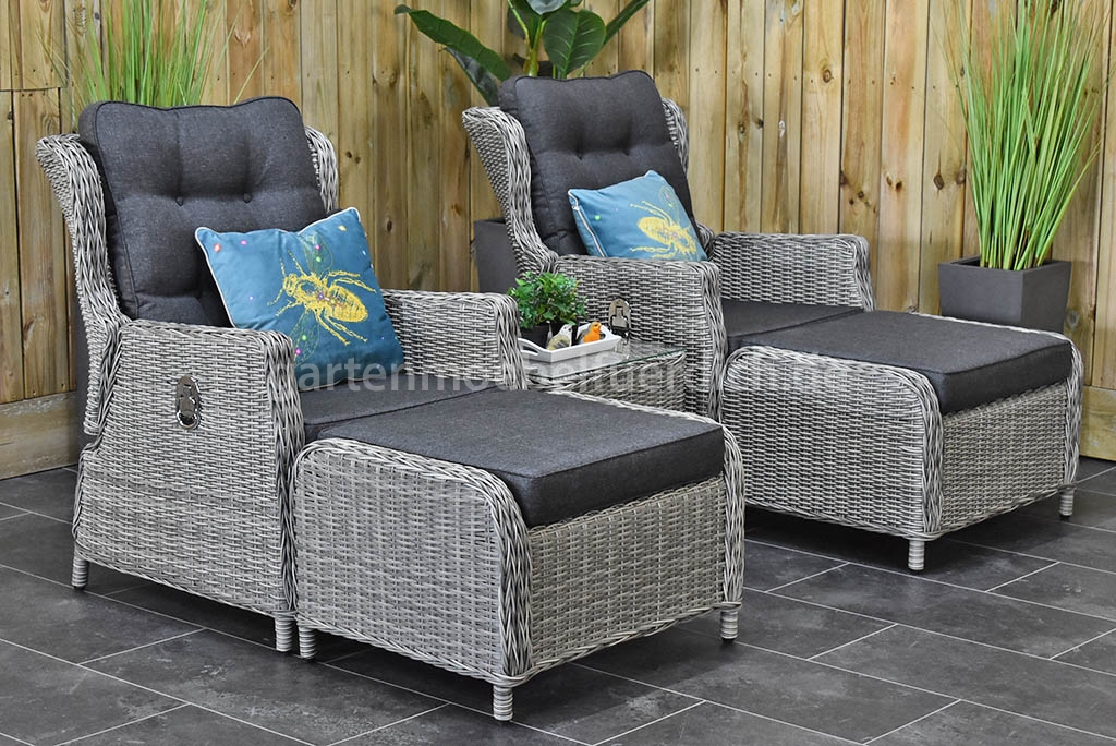 Altea verstellbares Lounge Set, hell grau meliert