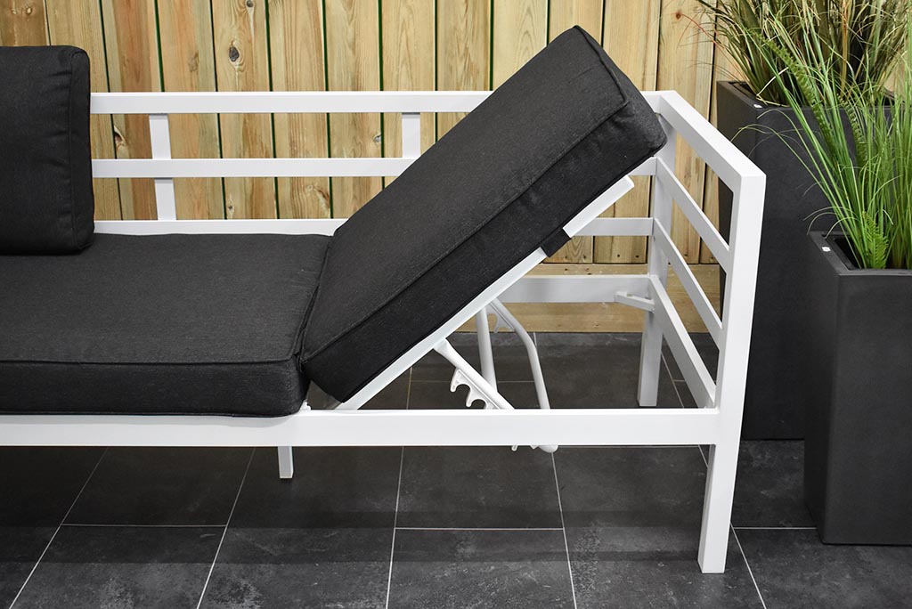 Gartenmöbel Dining Lounge Set Ecke mit Liegefunktion, Esstisch mit